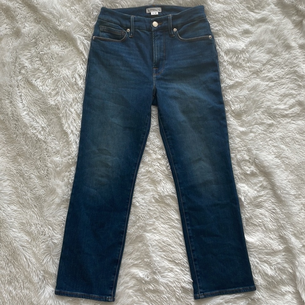 Good American Women's Straight Leg Jeans - Dark Blue